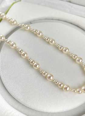 古丽古丽高级感S925纯银精致百搭温柔法式项链锁骨链仿珍珠05582