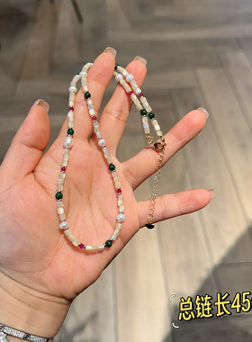 新款贝母天然石合金版高级项链轻奢设计感锁骨链精致百搭1280