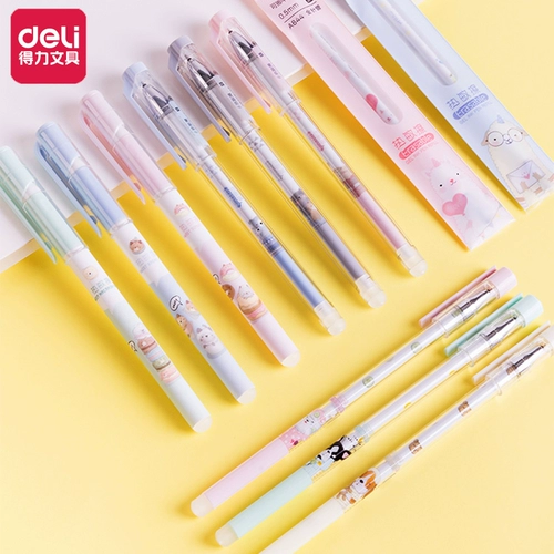 Стираемая черная ручка-ластик для школьников, милая синяя ручка-роллер, стираемый ластик, 3-5 года