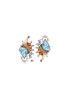 酷玩天下光彩夺目钻石 纹身贴 小清新刺青 防水 纹身贴纸 限量版
