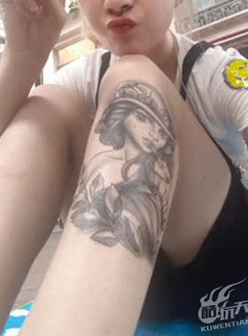酷玩天下纹身个性霸气 欧美肖像 美女纹身贴纸  防水女花臂纹身贴