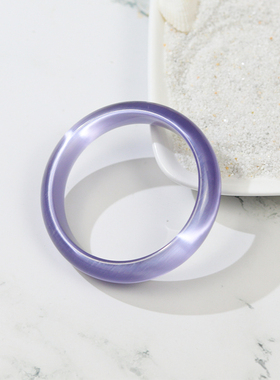 猫眼石手镯 正品紫罗兰色猫眼石手镯 四种宽度任选 时尚女款