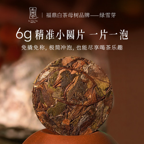 绿雪芽福鼎白茶369系列2021年老白茶白牡丹寿眉小圆饼茶叶36g - 图0