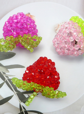 手工串珠小苹果家居摆件