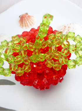 串珠苹果手工编织学生生日礼物精美个性礼品桌面小摆件水晶苹果