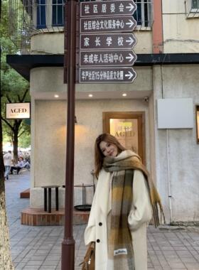 加厚格子冬季围巾仿羊绒韩系