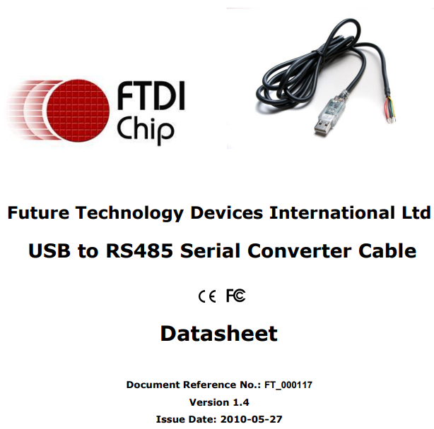 FTDI官方正品 USB-RS485-WE-1800-BT电平UART转换器线缆 FT232RQ-图0