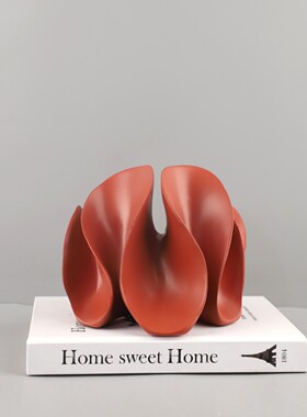 北欧简约几何波浪树脂摆件