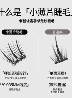 【小薄片】丝丝小姐冬日恋歌假睫毛清新裸妆 芊长单簇透明妈生感