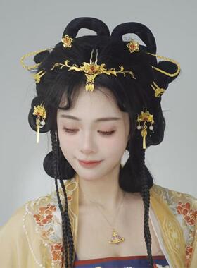 兰香如故同款发饰发簪梦金陵金羽发簪古风汉服发冠百搭发冠全套