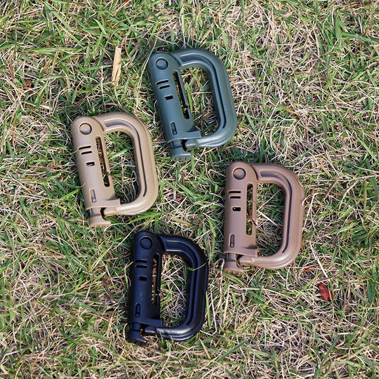 Tactical hanging buckle outdoor equipment nylon key buckle belt buckle carabiner backpack hook buckle D-shaped lock buckle quick buckle