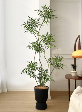 高级仿生植物仿真假绿植盆栽高端轻奢室内装饰侘寂风客厅落地摆件