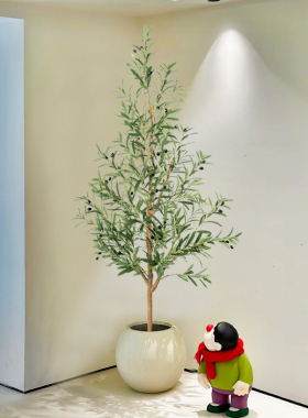 大型仿真绿植室内装饰盆栽仿生假植物客厅落地高端轻奢橄榄树盆景