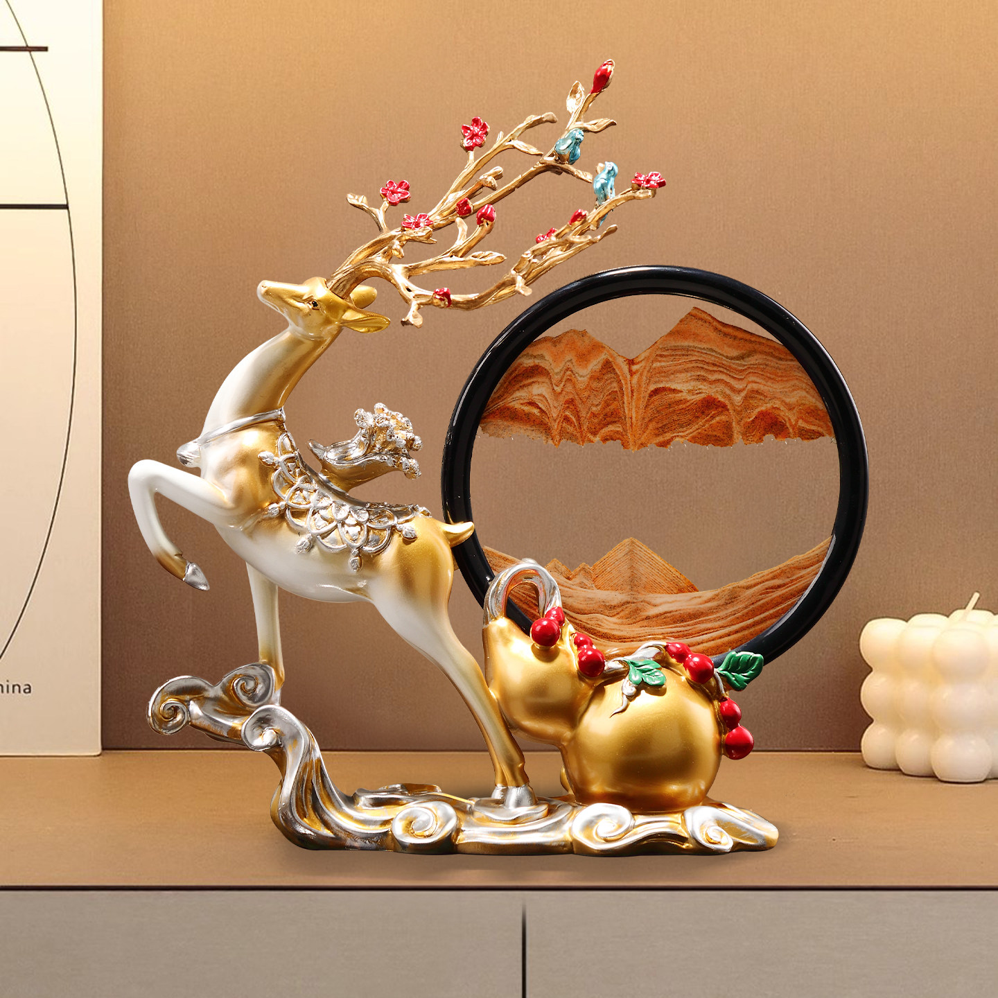 2025新款高端大气上档次酒柜摆件玄关客厅轻奢高档装饰品招财礼品,淘宝优惠券,粉丝福利购,淘宝优惠卷