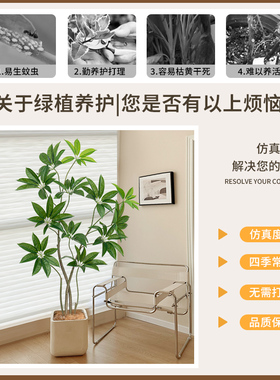仿真绿植植物发财树落地盆栽室内大型仿生摆件客厅轻奢装饰花假树