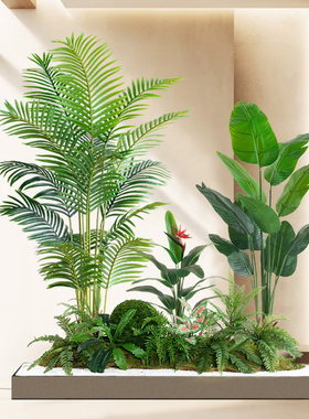 室内仿真绿植造景商场橱窗装饰