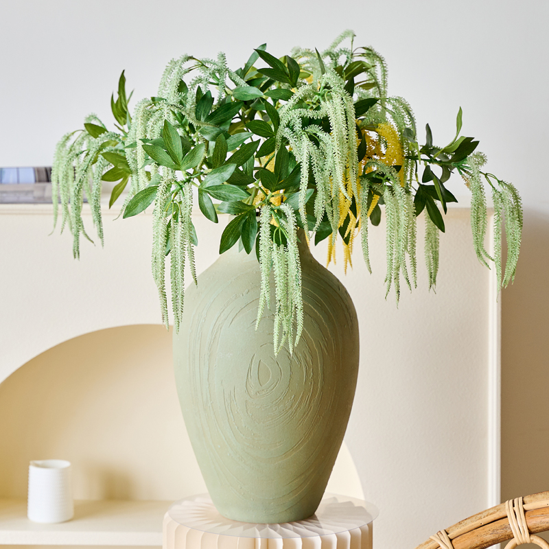 仿真花束假花柔丽丝吊米插花材料高品质室内客厅软装装饰花艺摆设 - 图0