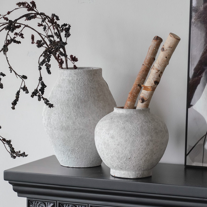 中式复古手工粗陶罐花瓶陶瓷落地花器摆件客厅水养酒店民宿装饰品,淘宝优惠券,粉丝福利购,淘宝优惠卷