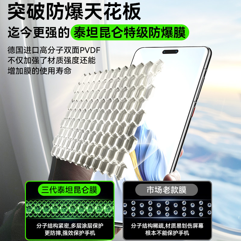 【泰坦昆仑膜】newyu适用荣耀magic6pro钢化膜magic6手机膜新款magic4/5至臻版屏保6保时捷全覆盖防窥magic5
