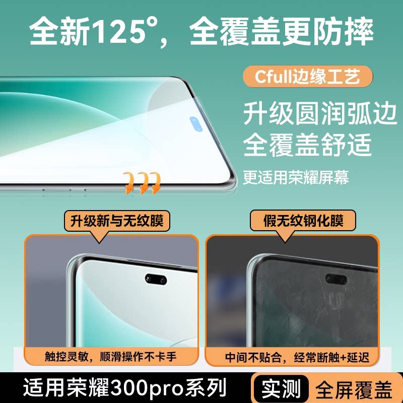 newyu适用荣耀500pro钢化膜荣耀300手机膜500新款荣耀400pro全覆盖贴屏保200pro防偷窥300ultra水凝100/90/80