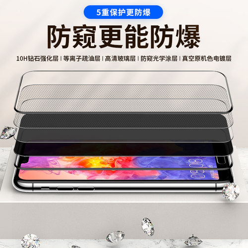 适用华为P20手机p50钢化膜P30P40防窥膜mate30绿光荣耀10pro9x青春版全屏20x防偷窥P10防摔20s30s防窥plus20i - 图2