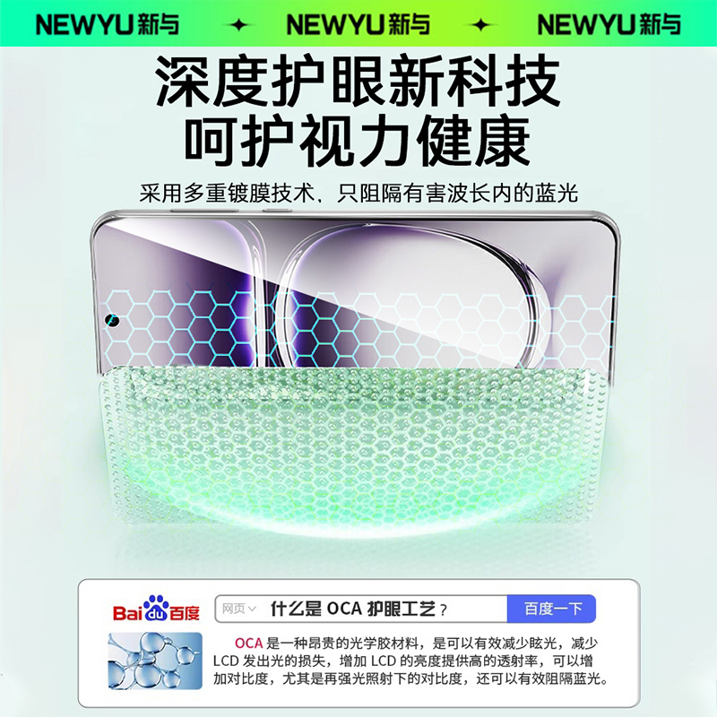 【德国AR护眼】适用OPPOReno12Pro钢化膜reno13手机膜13pro新款findx6pro护眼a2/a3pro全胶k12覆r17盖10/9/8+ - 图0