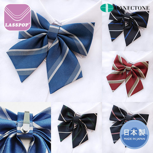 HANECTONE日本JK制服平角领结便携搭扣款无带领花羽根巾校服配饰 - 图0