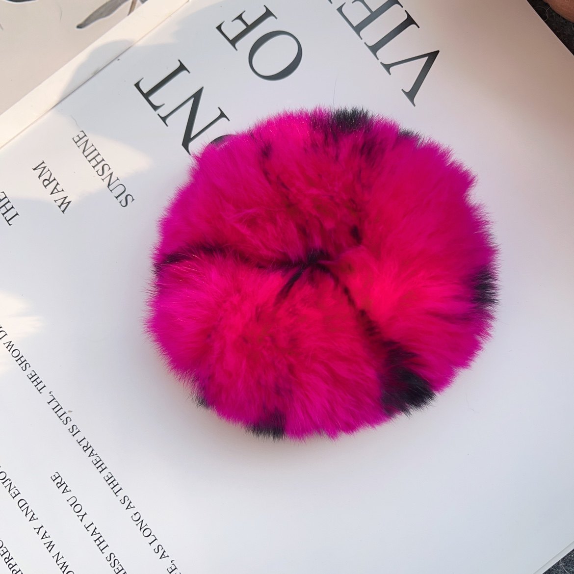 韩国简约真獭兔毛绒大肠发圈可爱扎马尾头绳网红法式复古头饰秋冬,淘宝优惠券,粉丝福利购,淘宝优惠卷