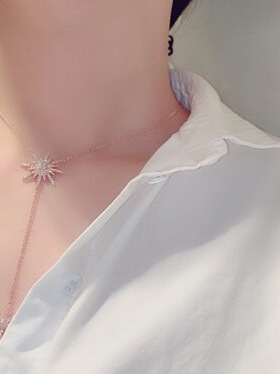 小众设计轻奢ins森系太阳花吊坠