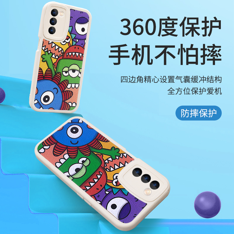 适用VIVO S30 Y300i Y78 Y37 Y35+ S17E X200ULTRA IQOOZ10X 13 NEO10精孔全包防摔小胖妹小羊皮手机壳批发 - 图1