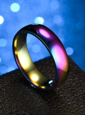 6mm不锈钢男士戒指镀镀18k单身