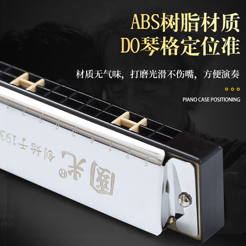 艺钛客乐器专营店国光口琴24孔复音C调28重音初学者儿童专业演奏级男士口风琴乐器0