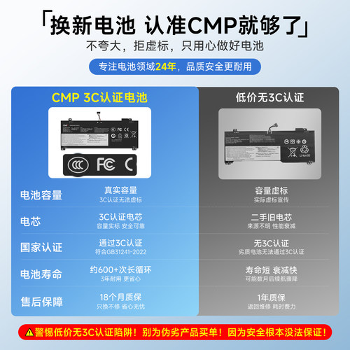 CMP适用于联想小新air 13iwl电池 13IML L17C4PF0 Ideapad S530-13IWL L17M4PF0笔记本电池 - 图0