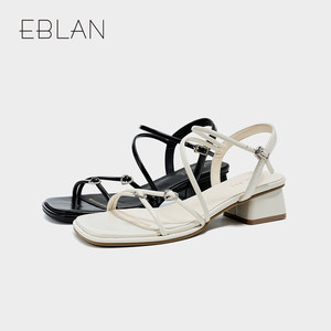 EBLAN/伊伴增高凉鞋2024夏季新款外穿气质配裙子高跟鞋EU242436S