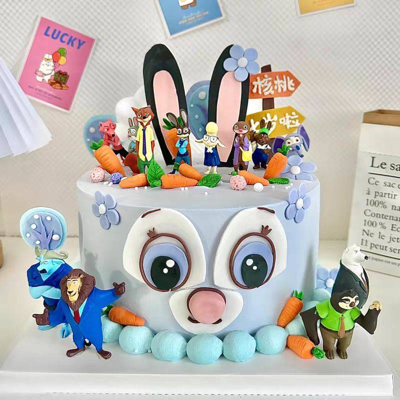 疯狂动物城朱迪尼克蛋糕儿童男女孩生日蛋糕全国同城配送上海北京,淘宝优惠券,粉丝福利购,淘宝优惠卷