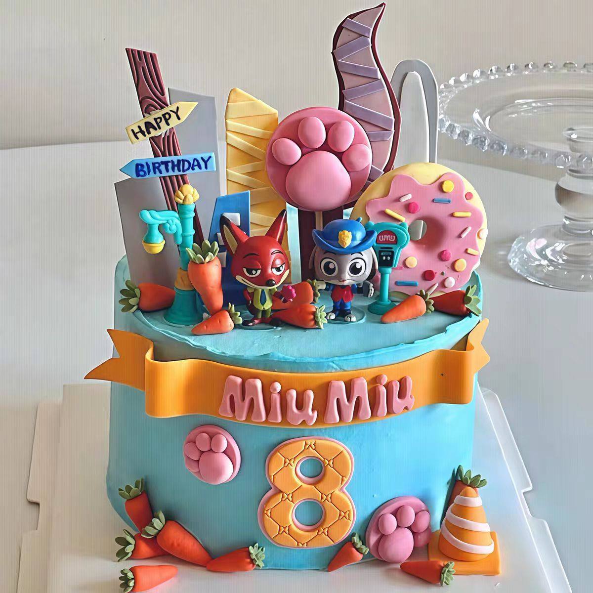 疯狂动物城朱迪尼克蛋糕儿童男女孩生日蛋糕全国同城配送上海北京,淘宝优惠券,粉丝福利购,淘宝优惠卷