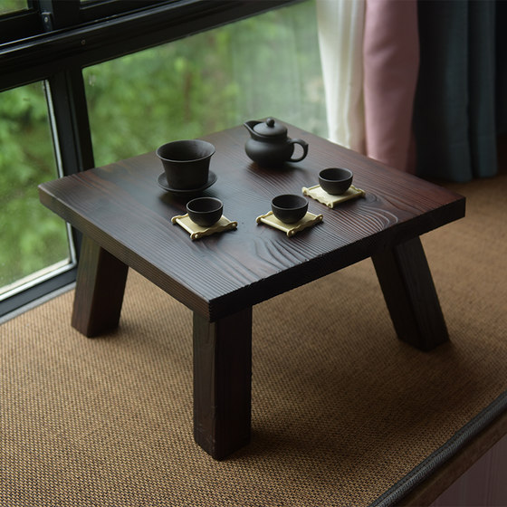 Tatami tea table burnt paulownia kung fu japanese style solid wood