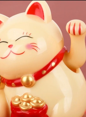 太阳能招财猫可爱暴富汽车摆件创意开业招手送朋友闺蜜节日礼物