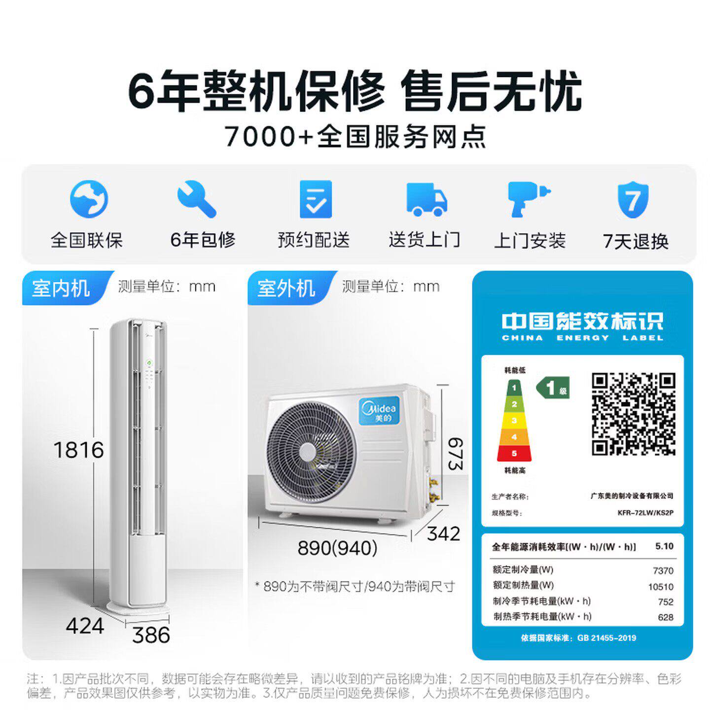 国家补贴】美的空调酷省电PRO一级能效3匹立式柜机客厅冷暖