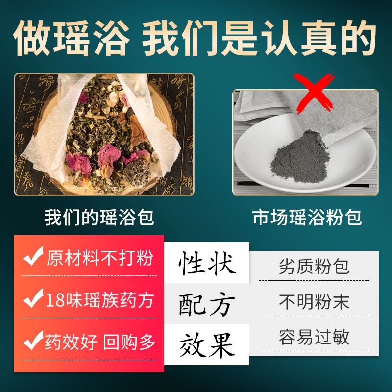 瑶浴药包瑶族药浴泡澡中药包熏蒸艾草泡脚除湿汗蒸全身祛湿家用 - 图1