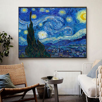 ການແຕ້ມຮູບເພັດ 2024 ໃຫມ່ Van Gogh Starry Sky ເຕັມໄປດ້ວຍເພັດ 5D Crystal Masonry Stickers Handmade DIY Cross Stitch Rhinestone Painting