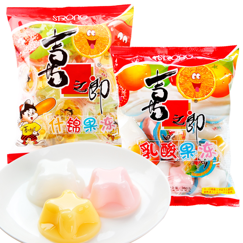 喜之郎果冻360g*6袋什锦果味吸吸冻乳酸果冻小零食多口味儿童散装-图0