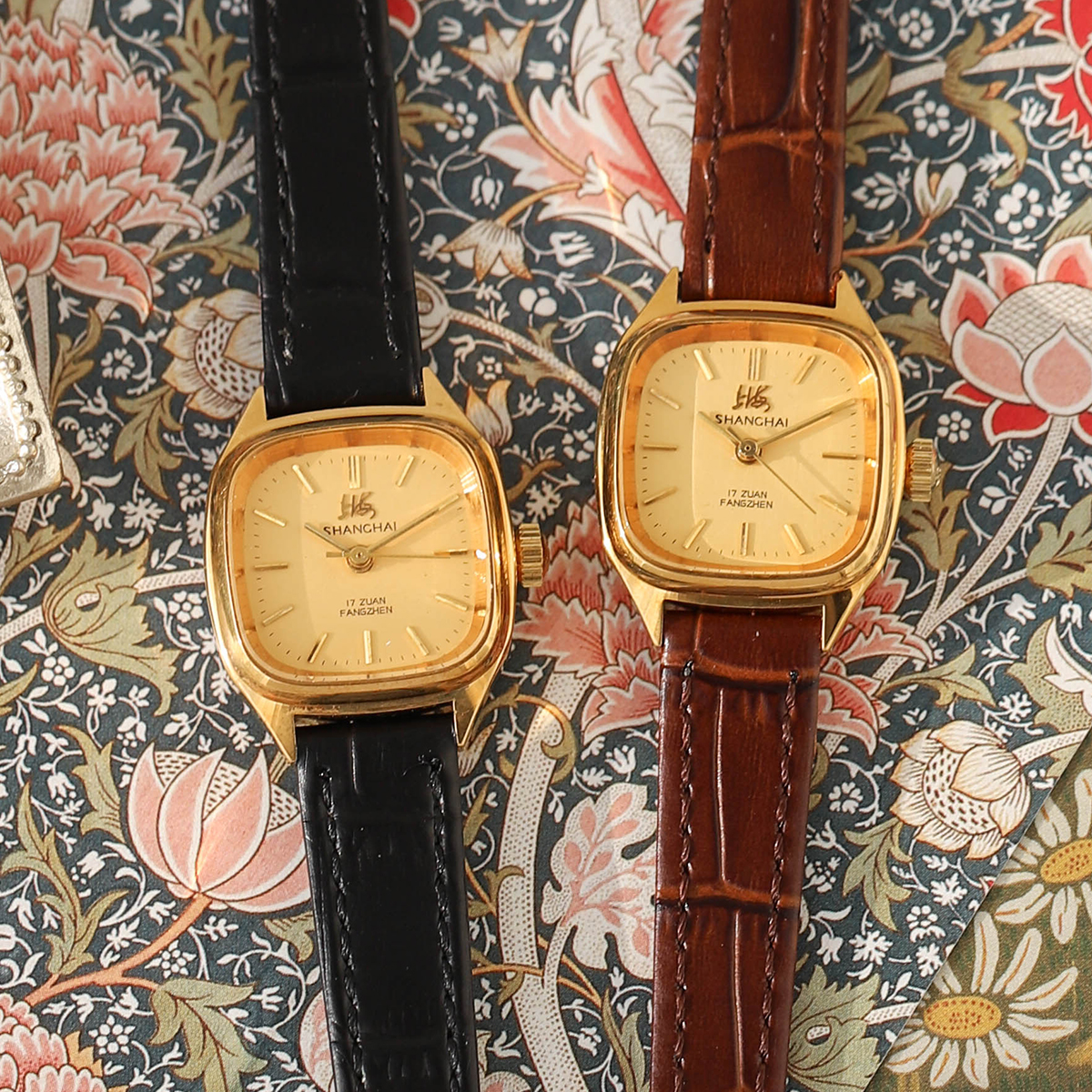 国产老上海怀旧复古小巧金色古董手表女生手动机械表考试考研手表