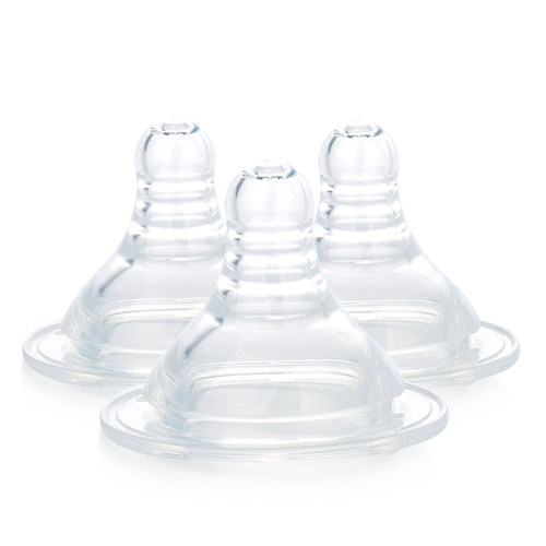 七巧云原装奶嘴SML十字孔优恩通用硅胶奶嘴0-3岁5厘米宽口径通用 - 图3