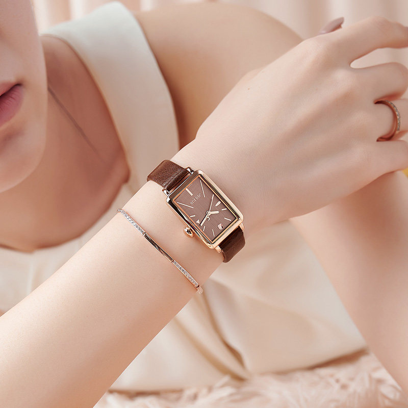 聚利时女皮带2021年新款方形石英表 julius聚利时盈硕日韩腕表