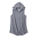 Hooded sleeveless T-shirt spring and summer new foreign trade women's clothing versatile casual solid color pullover loose large size top 17791
