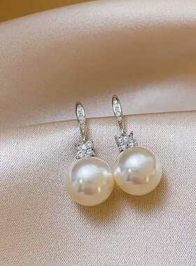 奥特莱斯清仓捡漏折扣店18K金耳环女2026新款潮轻奢百搭珍珠耳饰