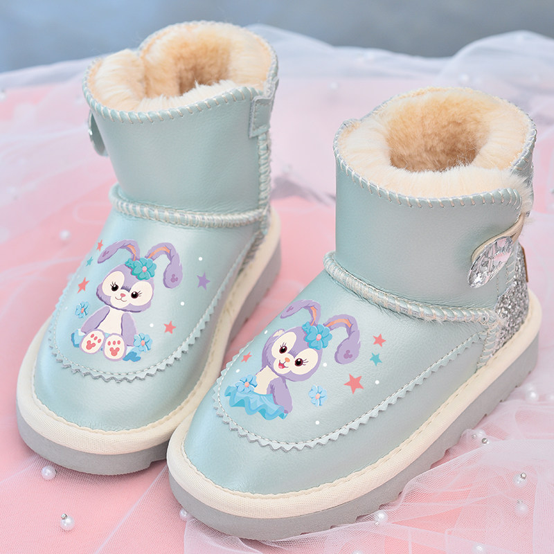 女童雪地靴2025冬季新款加绒加厚儿童卡通兔棉靴真皮防水女童棉鞋,淘宝优惠券,粉丝福利购,淘宝优惠卷