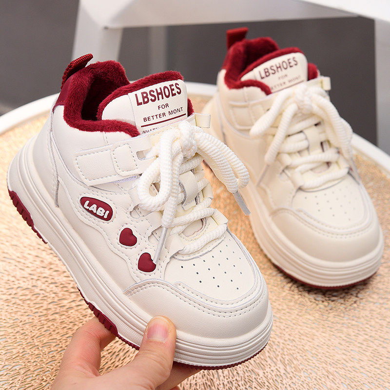 蜡比小星女童棉鞋小女孩加绒板鞋2025冬季新款保暖童鞋防滑休闲鞋,淘宝优惠券,粉丝福利购,淘宝优惠卷