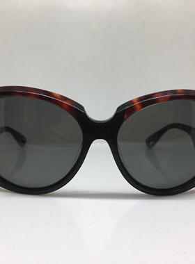 中古八十年代比利时品牌THEO玳瑁色板材框猫眼太阳镜女墨镜